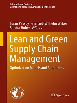 cover image of Lean and Green Supply Chain Management